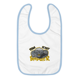 Team Honey Badger Embroidered Baby Bib